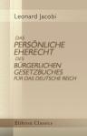Das persönliche Eherecht des Bürgerlichen Gesetzbuches für das deutsche Reich