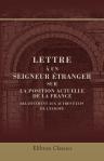 Lettre à un seigneur étranger, sur la position actuelle de la France, relativement aux autres états de l'Europe