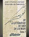 De la littérature du midi de l'Europe. Tome 2