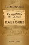 De l'autorité historique de Flavius-Josèphe