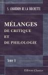Mélanges de critique et de philologie. Tome 2