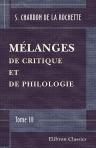 Mélanges de critique et de philologie. Tome 3