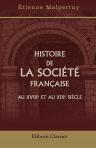 Histoire de la société française au XVIII-e et au XIX-e siècle