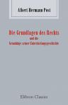 Die Grundlagen des Rechts und die Grundzüge seiner Entwickelungsgeschichte. Leitgedanken für den Aufbau einer allgemeinen Rechtswissenschaft auf sociologischer Basis