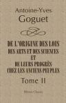 De l'origine des lois, des arts et des sciences, et de leurs progrès chez les anciens peuples. Tome 2: Depuis la mort de Jacob, jusqu'à l'établissement de la royauté chez les Hébreux