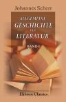 Allgemeine Geschichte der Literatur. Band I