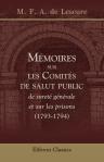 Mémoires sur les Comités de salut public de sureté générale et sur les prisons (1793-1794). Avec introduction, notices et notes par Mathurin François Adolphe de Lescure
