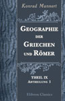 Geographie der Griechen und Römer. Theil 9. Erste Abtheilung. Italia nebst den Inseln, Sicilia, Sardinia, Corsica