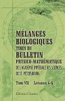 Mélanges biologiques tirés du Bulletin de l'Académie Impériale des sciences de St.-Pétersbourg. Tome 7. Livraisons 4 - 6