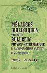 Mélanges biologiques tirés du Bulletin physico-mathématique de l'Académie Impériale des sciences de St.-Pétersbourg. Tome 9. Livraisons 3 - 4
