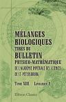 Mélanges biologiques tirés du Bulletin physico-mathématique de l'Académie impériale des sciences de St.-Pétersbourg. Tome 13. Livraison 2