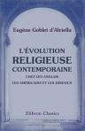 L'Évolution religieuse contemporaine chez les Anglais, les Américains et les Hindous