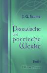 Prosaische und poetische Werke. Teil 1. Mein Leben. Als Anhang: Fortsetzung von Seume: Mein Leben, mitgeteilt von C. A. H. Clodius
