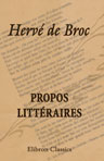 Propos littéraires