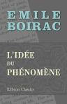 L'idée du phénomène. Étude analytique et critique