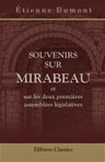 Souvenirs sur Mirabeau et sur les deux premières assemblées législatives. Publié par J. L. Duval