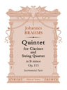 Quintet for Clarinet and String Quartet in B minor, op. 115. Instrumental Parts