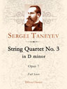 String Quartet No. 3 in D minor, op. 7. Full Score