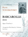 The Seasons. Op. 37-bis No. 6. Barcarolle (June). Arranged for Wind Band by S. Beileson. Full Score