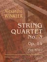 String Quartet No. 3, op. 14. Full Score