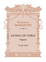 Gemma di Vergi. Opera. Vocal Score. Text in Italian