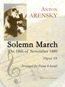 Solemn March. The 18th of November 1889. Opus 18. Arranged for Piano 4-hands