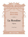 La Rondine. Opera. Vocal Score. Text in Italian