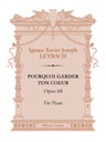 Pourquoi Garder ton Coeur, op. 68. For Piano