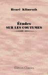 Études sur les coutumes
