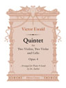Quintet for Two Violins, Two Violas and Cello, op. 4. Arranged for Piano 4-hands by the Author