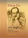 Ave Maria, op. 34. For Voice and Piano