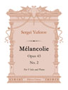Mélancolie. Op. 43, No. 2. For Viola and Piano