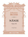 Nänie, op. 82. Vocal Score. Text in German, English and French