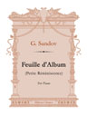 Feuille d'Album (Petite Réminiscence). For Piano