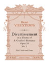 Divertissement on a Theme of A. Gurilev's Romance, op. 24 no. 1. For Violin and Piano. Without individual part for violin