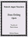 Hans Heiling. Opera. Vocal Score. Text in German
