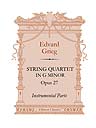 String Quartet in G minor, op. 27. Instrumental Parts