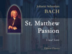 St. Matthew Passion. Vocal Score. Text in German