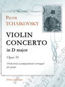 Violin Concerto in D major, op. 35. Orchestral accompaniment arranged for piano