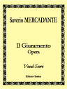 Il Giuramento. Opera. Vocal Score. Text in Italian